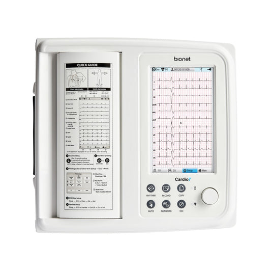 Electrocardiógrafo 12 canales, mod. CARDIO 7, mca. BIONET