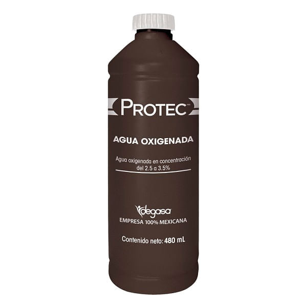 Agua oxigenada del 2.5 al 3.5% de 480 ml